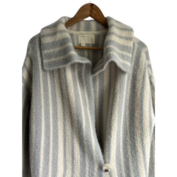 Anthropologie Moth Size Medium Wool Alpaca Blend Long Line Soft Sweater Coat - Picture 4 of 8